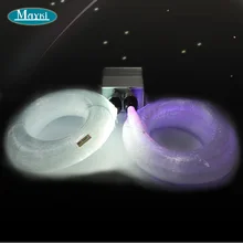 Maykit Оптическое волокно свет комплект с 2*5 Вт Cree чип Led 600 звезда 5 м волоконно-оптический кабель тусклый контроллер создать мерцающий эффект