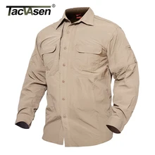 TACVASEN, мужские летние тактические рубашки, быстросохнущая армейская рубашка, военная одежда, рубашка с длинным рукавом, мужские военные рубашки, TD-JNE-003-01