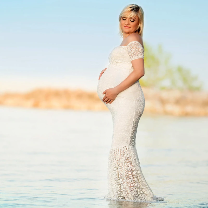 womens white lace maxi dress