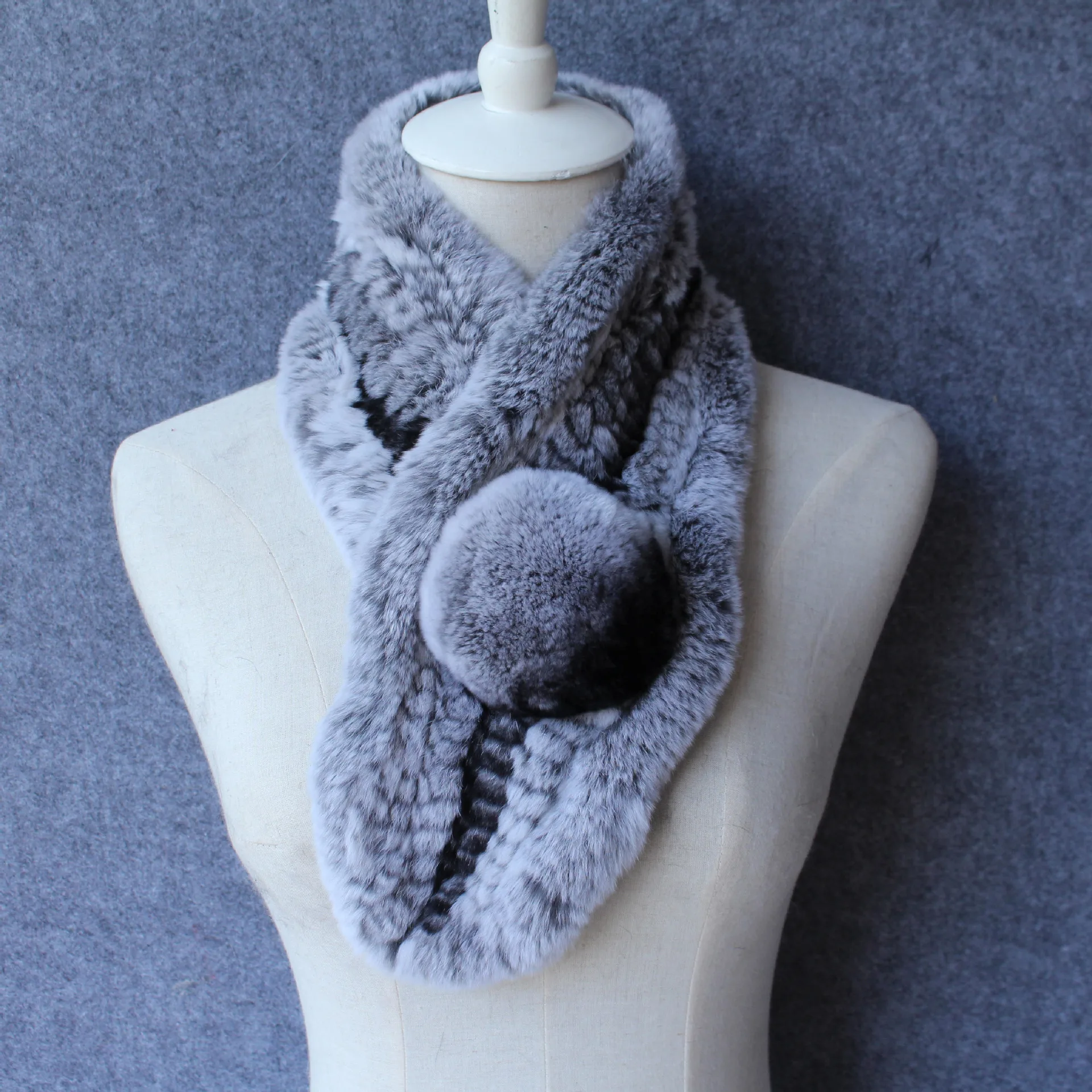 

Haining winter scarf, fur collar, warm hand painted small scarf, scarf, fox fur, Rex Rabbit collar