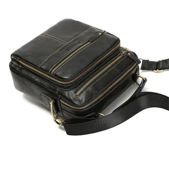 

Black Vertical Style 100% Genuine Leather Briefcase Men Bag Business Handbag Male Shoulder Bags Tote Natural Skin Men Briefcase