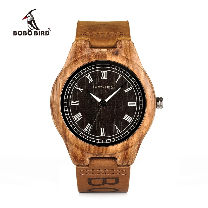 BOBO BIRD V-O30 Original Brand Unique Wood Watch Mens Casual Dress Design Quartz Wrist Watches relogio masculino curren