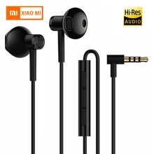 Xiaomi mi новый оригинальный 2018 двойной драйвер наушники 3,5 мм Половина In-Ear DC Dyna mi c керамические наушники с mi c для Xiao mi samsung