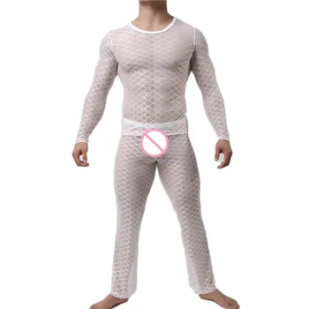 

Top quality Long Johns Underwear Men Tops Pants Sets Compression Finish Net Quick Drying Underwear Men Cothing Set Long Johns