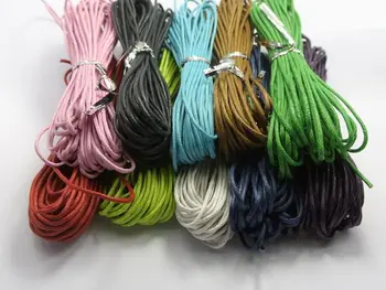 

10 Strands Mixed Color Waxed Cotton Beading Cord 1.5mm Macrame Jewelry String X10Meters