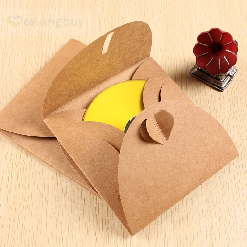 

20pcs Thick Kraft Envelope CD Sleeve Wedding Party CD Packaging Envelope
