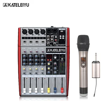 

Professional DJ mixer W6000T4 (4 mono + 2 stereo) 16 DSP USB DJ mixer