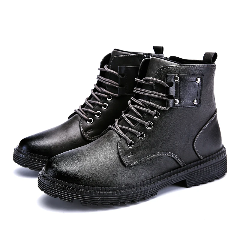 Мужские ботинки Martens весна осень рабочие безопасные мужские черные коричневые на
