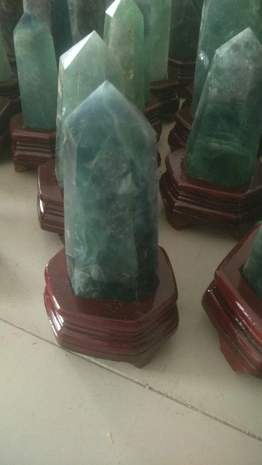 

Large Natural Purple and Green Fluorite Quartz Crystal Point Healing crystal point