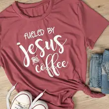 2018 font b Women b font Summer Basic Red Tee By Jesus And Coffee Printed Short