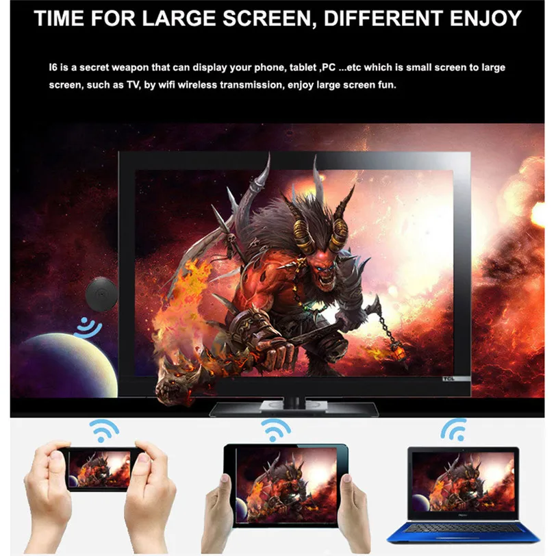 D6 DLNA двухъядерный 1,2 ГГц Airplay беспроводной WiFi HDMI HDTV медиа Дисплей приемник Aug22 профессиональная заводская цена Прямая