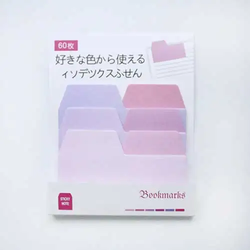 60 листов/упаковка, градиентный цвет, блокнот для заметок, милый цвет, яркий планировщик, указатель страниц, наклейка, канцелярские закладки, школьные принадлежности - Цвет: Gradient-Purple
