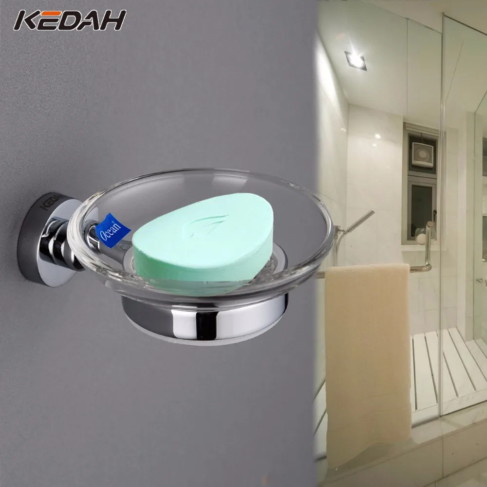 KEDAH Glass Soap Dishes for Bathroom High Quality Brass Anti corrosion
