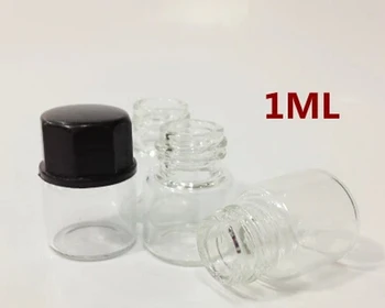 

Free Shipping - 1000/lot 1ml Amber Mini Glass Bottle, 1cc Amber Sample Vial, white Small Essential Oil Bottle
