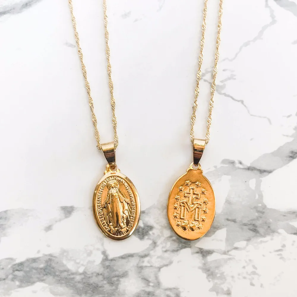 Virgin Mary Necklace Handmade Dainty Necklace &Pendant For Women