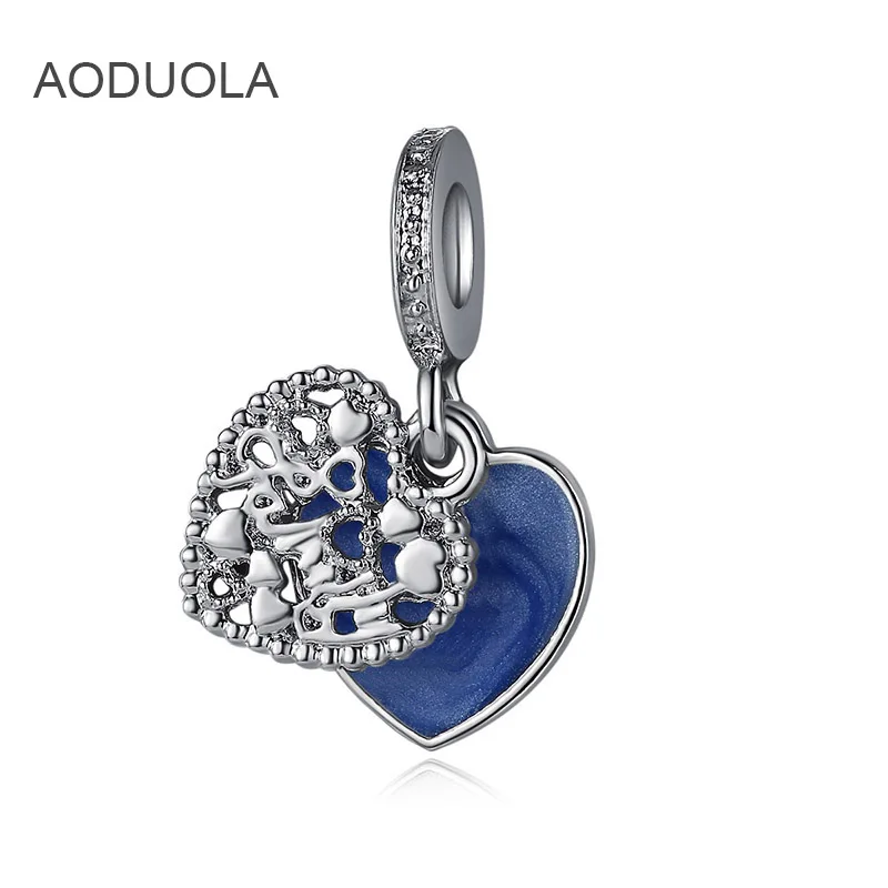 

AODUOLA Heart Pendant Alloy Jewelry Accessories, European Charm Bead for Female DIY Style Charm Bracelet