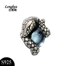 Модные красивые серьги-гвоздики из серебра 925 пробы, Змеиный узор, одиночные драгоценные камни для девочек/мальчиков, серебряные ювелирные изделия, подарок