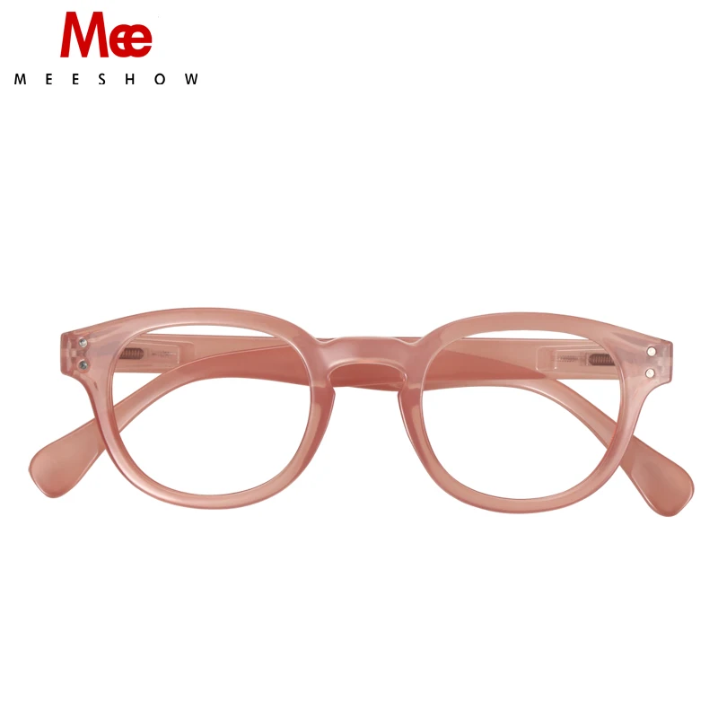 

MEESHOW Reading glasses women PINK retro glasses frame vintage glasses tortoise eyeglasses frame with pouch