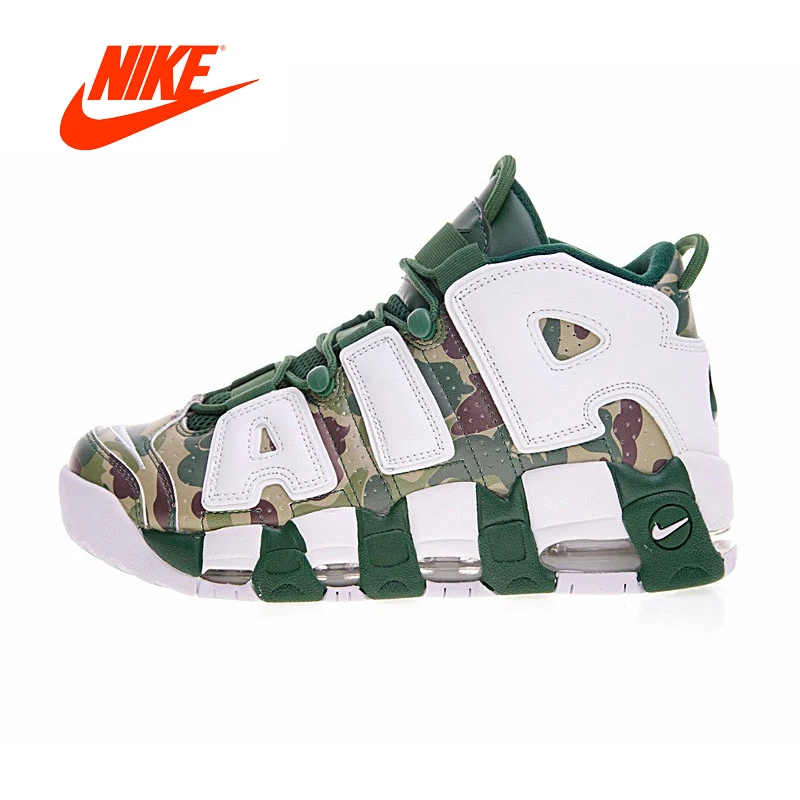 

Authentic Nike AIR MOREUPTEMPO 96 Men's Basketball Shoes NIKE Sneakers Outdoor Sport Comfortable Breathable