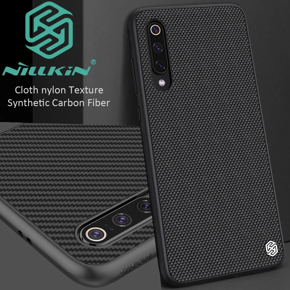 

Nillkin Synthetic Carbon Fiber Cover Case For Xiaomi Mi9 Pro Mi 9 Explorer Textured nylon Texture Pattern Protector Shell