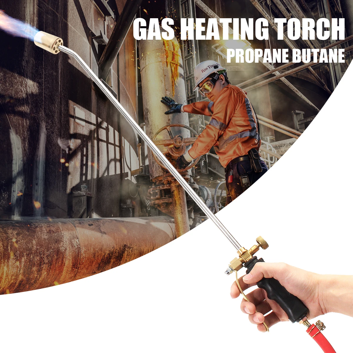 

Long Arm Gas Torch Soldering Flame Gun Burner Heating Torch Ignition Hose Regulator Propane Butane Welding Torch Heating Torch