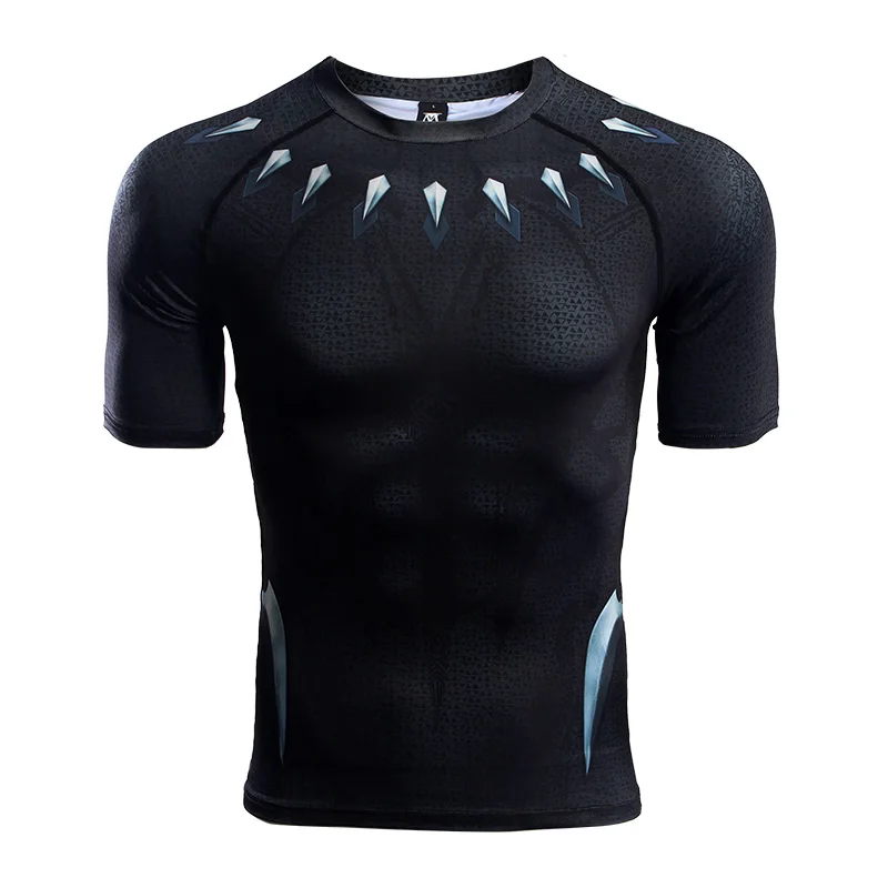 

Compression Shirts Black Panther 3D Printed T shirts Men 2018 Summer NEW Comics Tops For Male Cosplay Cos Clothing