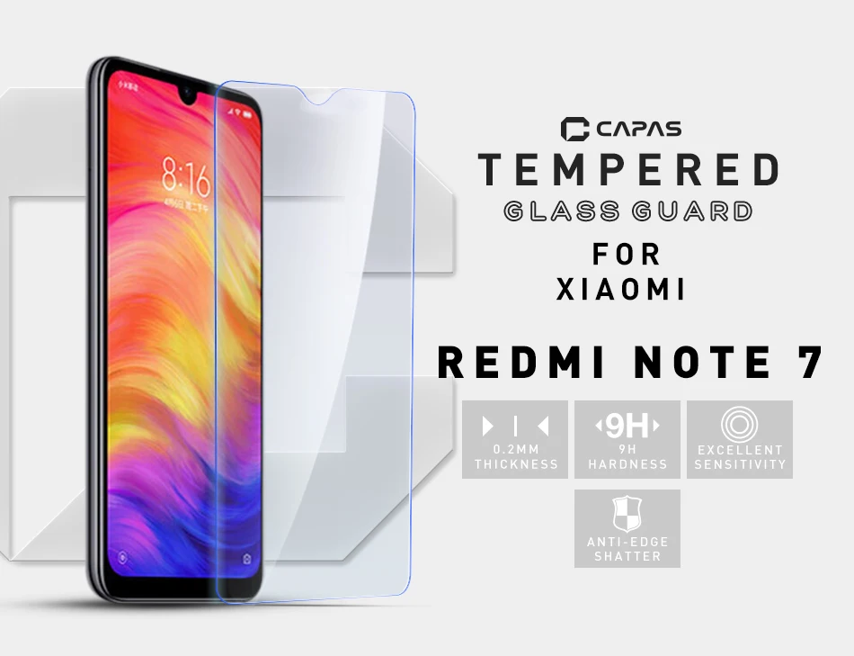 Для Redmi Note 7 закаленное стекло для Redmi Note7 защита экрана HD прозрачное защитное стекло Анти-взрыв ЖК-пленка Противоударная