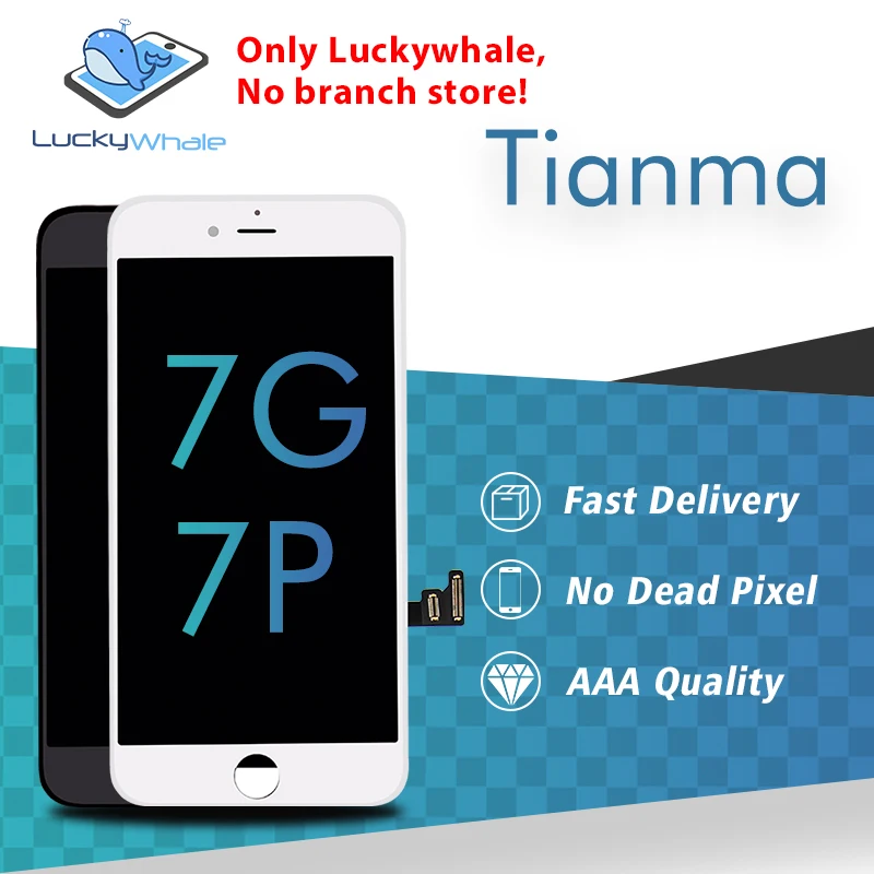 

20PCS Premium TianMa LCD For Iphone 7 7 plus Lcd Screen Display Touch Screen Digitizer Assembly Replacement Free DHL