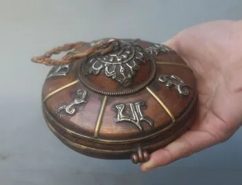 

wedding decoration Tibet buddhism bronze eight treasures sakyamuni Musical instruments Rattle box