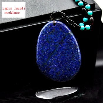 

Lapis Lazuli Natural Stone Healing Water Droplets Pendant Necklaces Crystal Quartz For Women Gem Stones Jewelry Reiki Yoga Gift