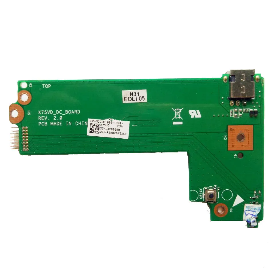 Материнская плата Reboto оригинальная для Asus X75A X75V X75VD DC X75VD_DC_BOARD REV: 2 0 60 NC0DC1000 100%