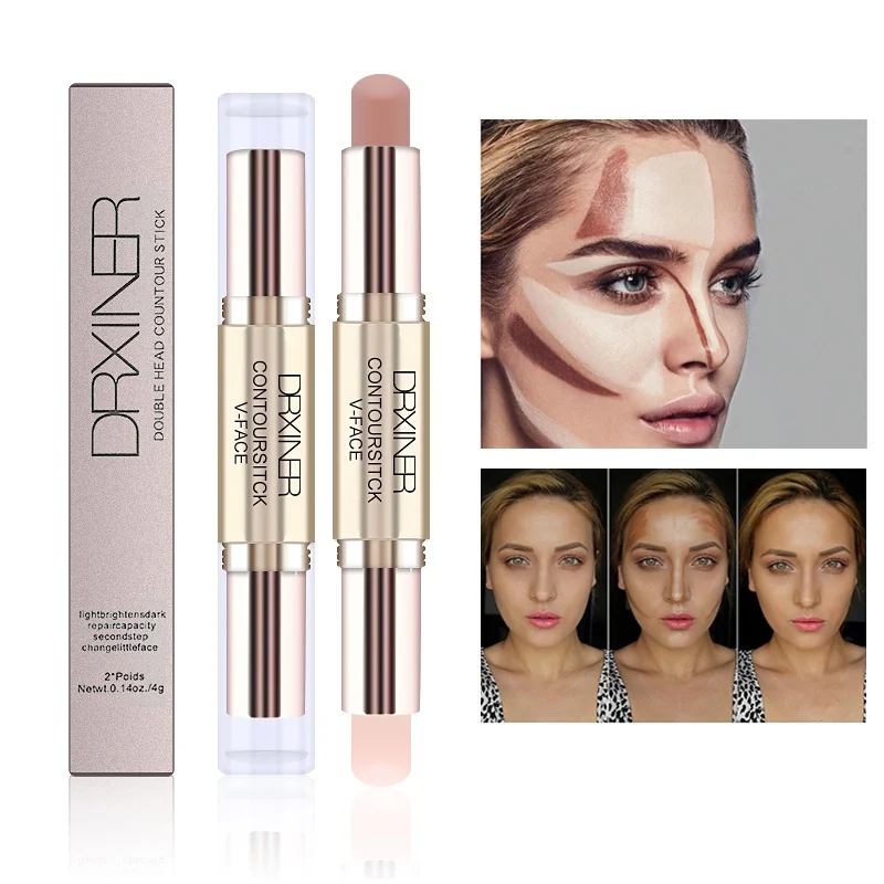 Двойной концевой хайлайтер-стик V-face Countour Makeup Highlight Bronzer beauty Cosmetics Stick | Красота и