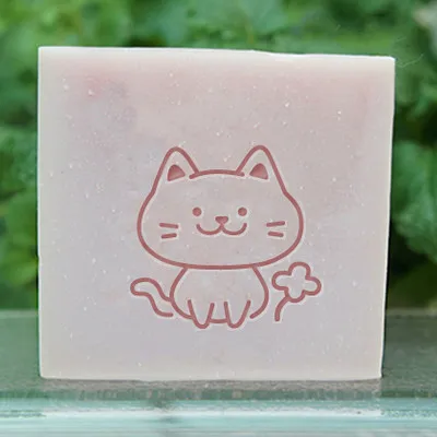 

Free shipping cat handmade soap pattern Mini diy soap stamp chaprter seal 3.5*3.5CM