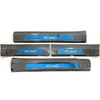

For 2018 Volvo XC60 Stainless Car Inner Door Sill Kick Plate Scuff Guard Pedal Cover Interior Protectors Car Styling Accessories