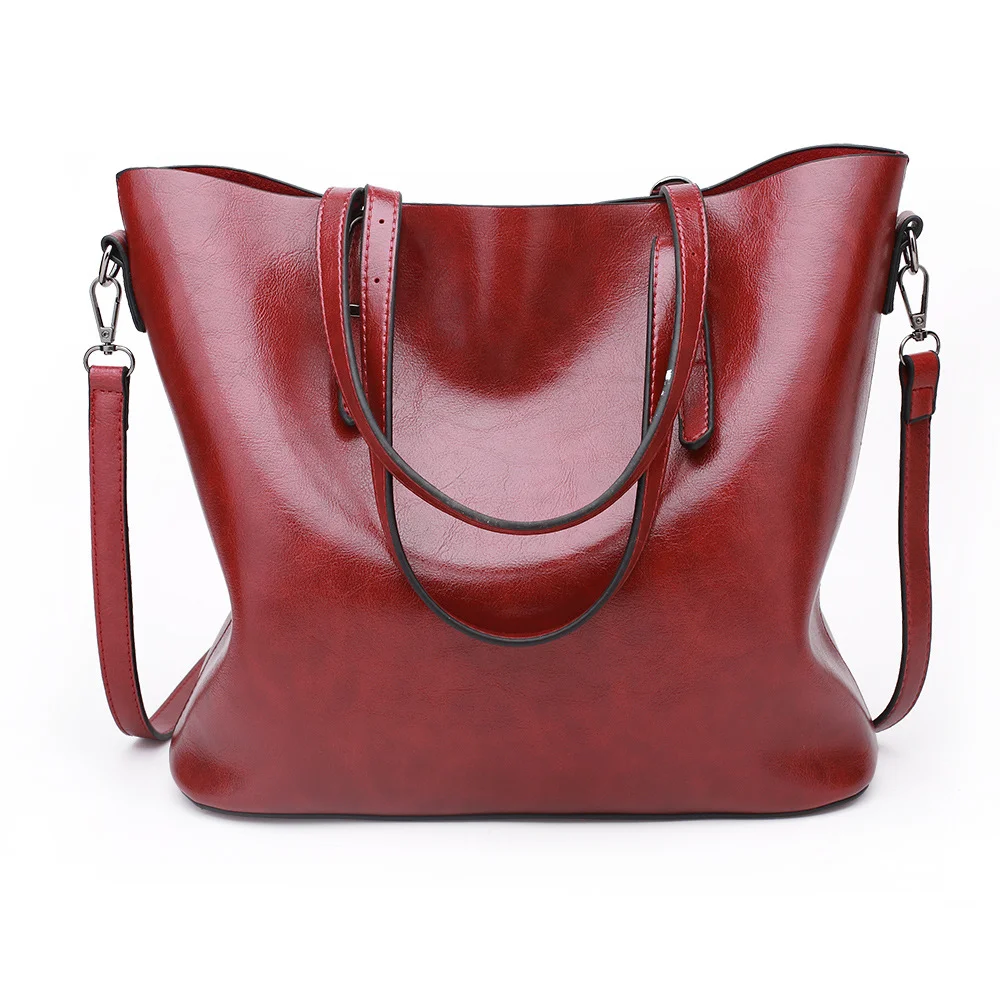 

Tote Bag Women Simple Shoulder Crossbody Purses and Handbags Oil Wax Leather Handbag