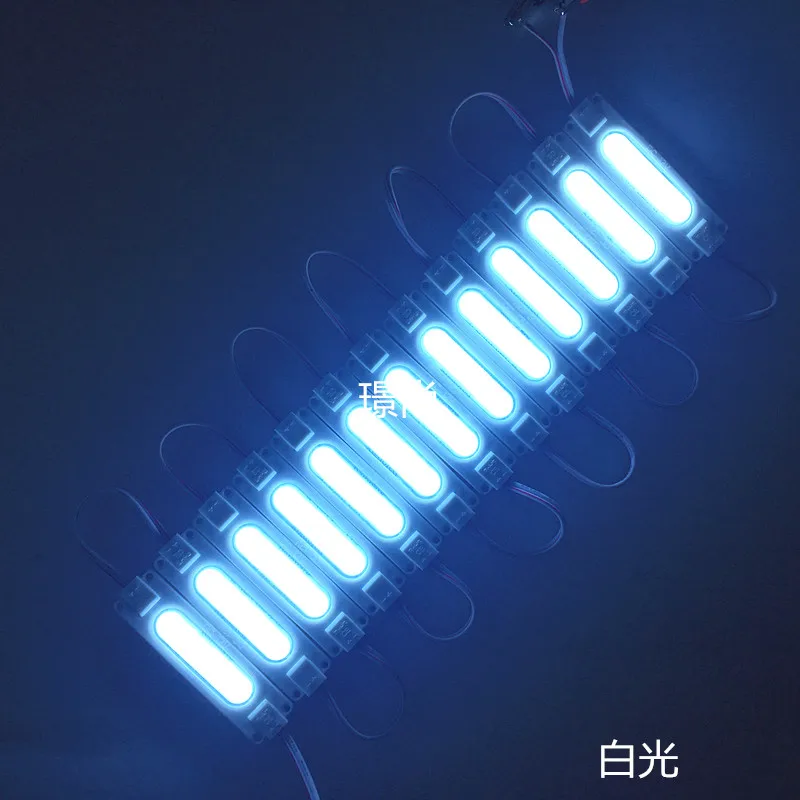 COB 3leds/pc 20pcs/lot 12V led module Pixel lights COB led lighting white/warm white/Yellow/blue/green waterproof
