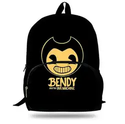 Bendy и чернильная машинка печатные школьный рюкзак для детей для девочек Infantil знаменитая игра повседневные сумки детские школьный рюкзак