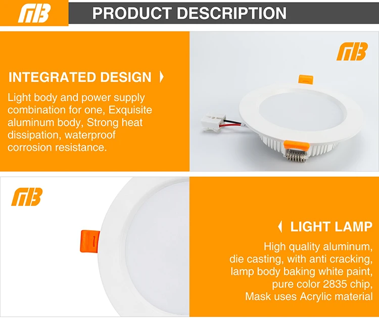 [MingBen] LED Downlight Panel Aluminum Ceiling light 3W 5W 7W 9W 12W 15W 18W 220V Downlight Warm White Cold White Lamp For Foyer