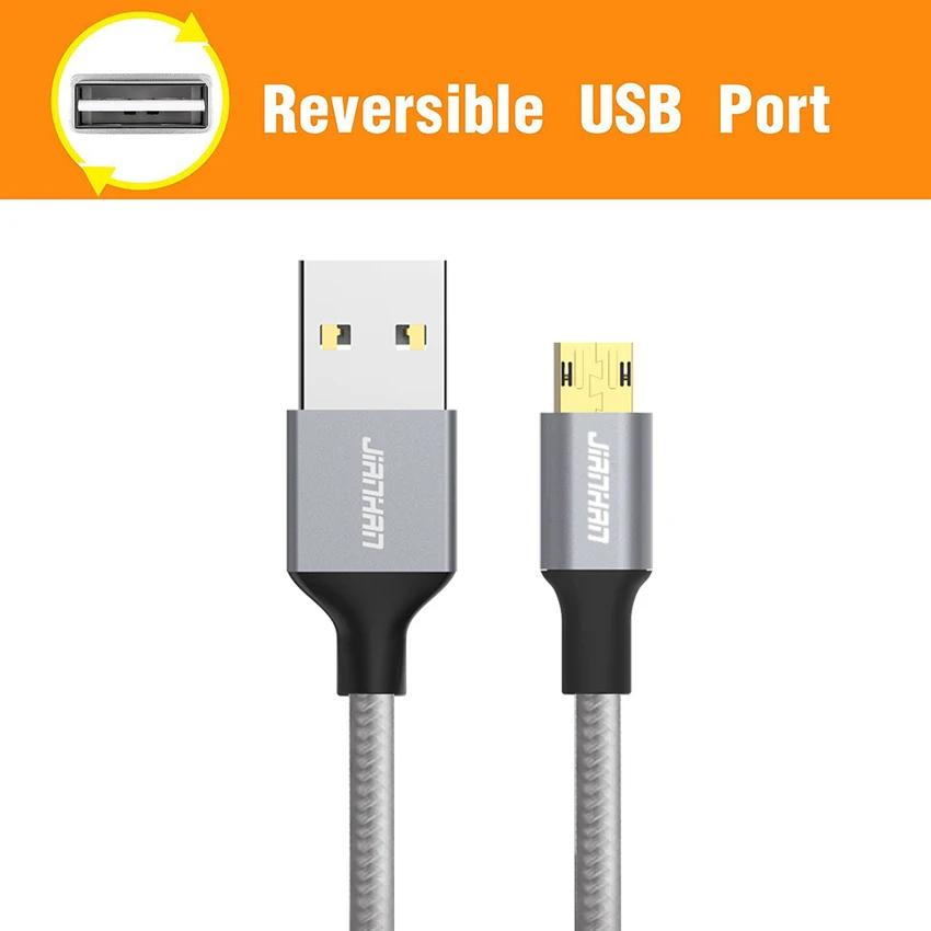 JianHan двусторонний Micro USB кабель 2 м 1 м быстрое зарядное устройство кабель для передачи данных для samsung S6 S7 Xiaomi Мобильный телефон Android кабели телефоны