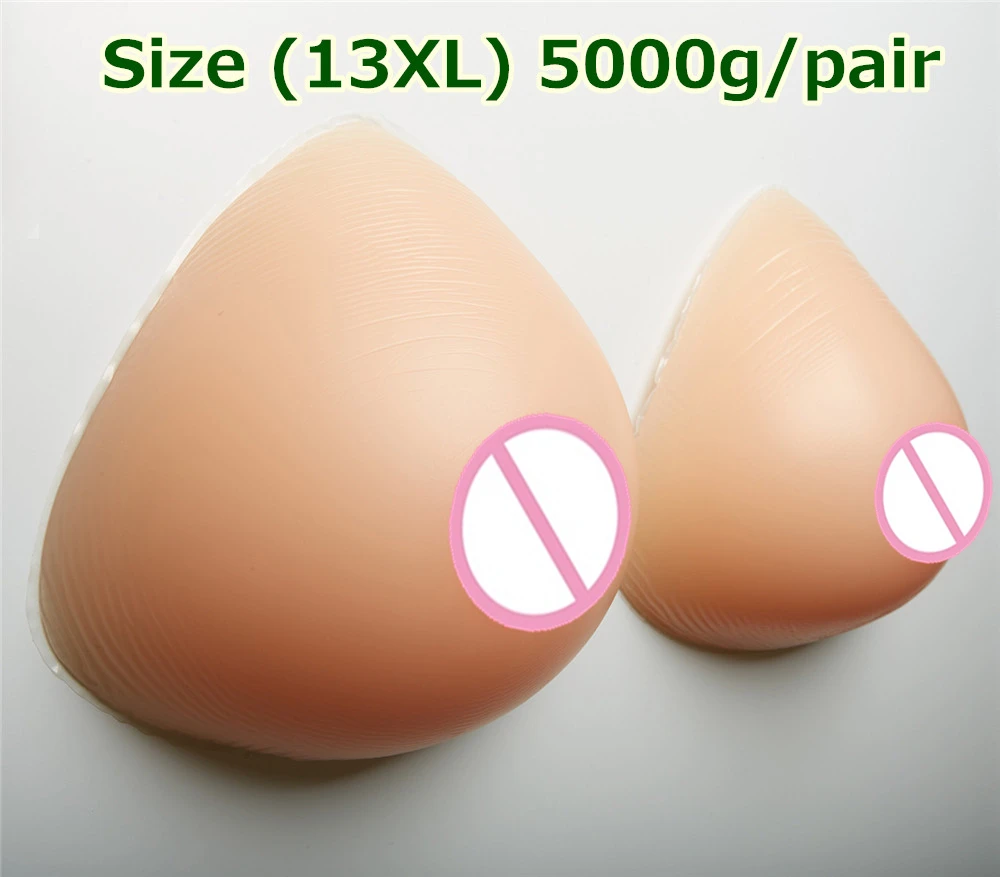 

5000g/pair Realistic Silicone Breast Forms Artificial Breast Boob Fake Breast For Crossdresser Drag Queen Mastectomy