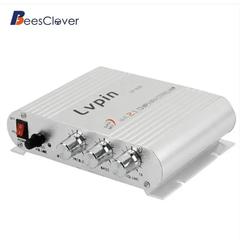 

Adeeing Portable 2.1 2 Channels Bass Stereo Amplifier HIFI Amplificador High QualityCD MP3 Car Power Subwoofer DC 12V200W r30