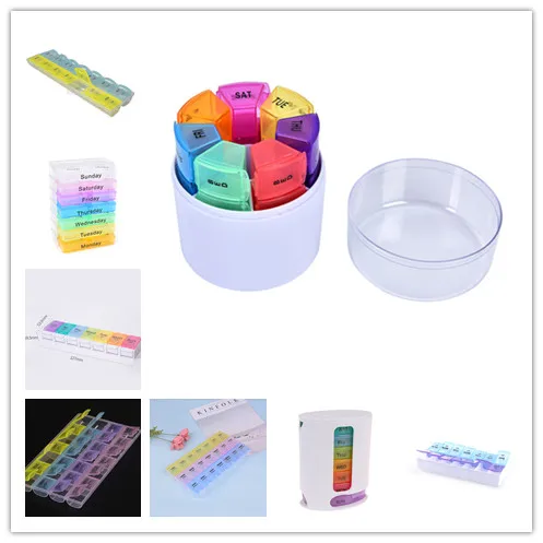

7/14/21/28 Grids 7 Days Weekly Pill Box Medicine Box Holder Storage Organizer Container Case Dispenser Pill Box Splitters