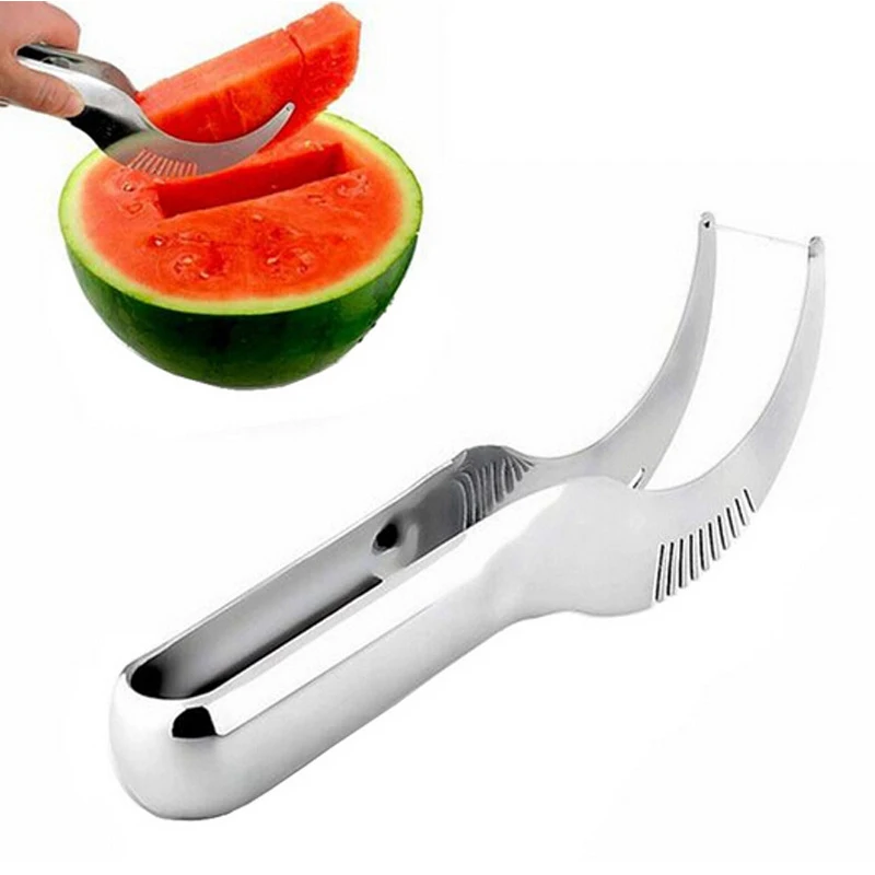 

Stainless Steel Watermelon Slicer Corer Server Melon Smart Slicer Knife For Watermelon Cantaloupe Fruit Slicer kitchen Gadgets