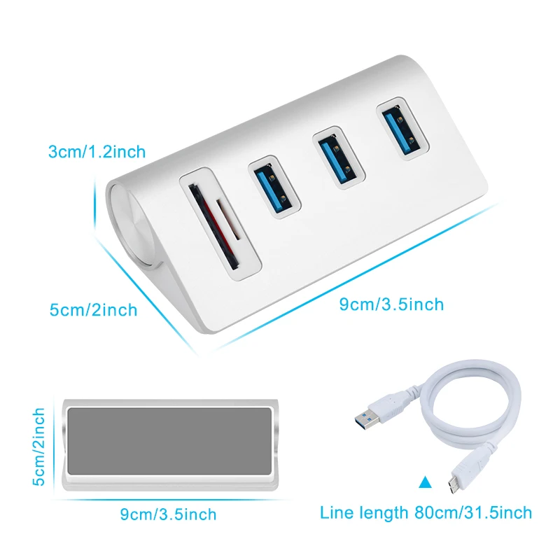 Rocketek multi usb 3 0 концентратор порты и разъёмы адаптер splitter мощность интерфейс SD/TF Card