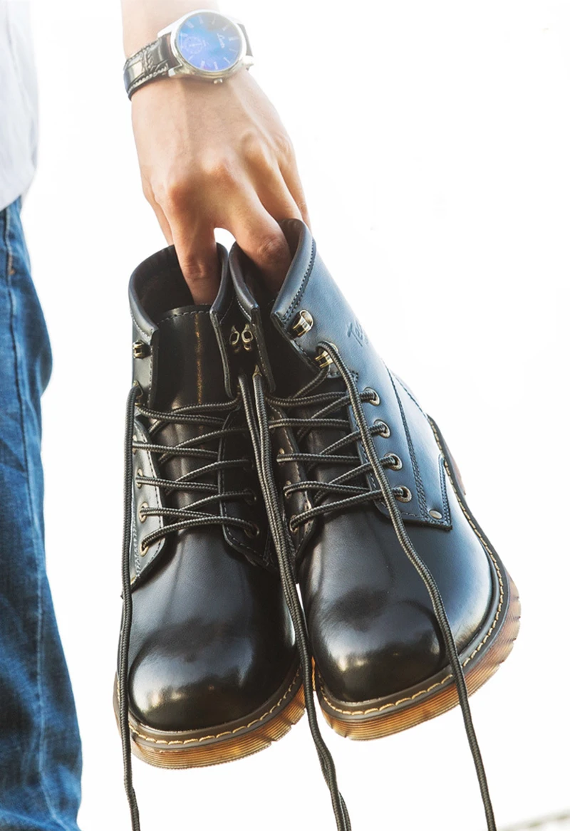 Мужские ботинки martin; мужская кожаная обувь в американском стиле; ботинки-дезерты; уличная Военная обувь; походная обувь