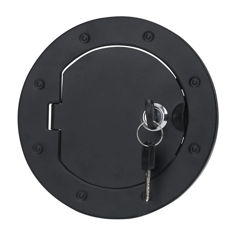 For 2007 - 2017 Jeep Wrangler JK Fuel Tank Cap Oil Catch Tank Cover With Key Lock Anti Thieft Aluminum Alloy Fuel Filler Door Cover KOLEROADER (14)