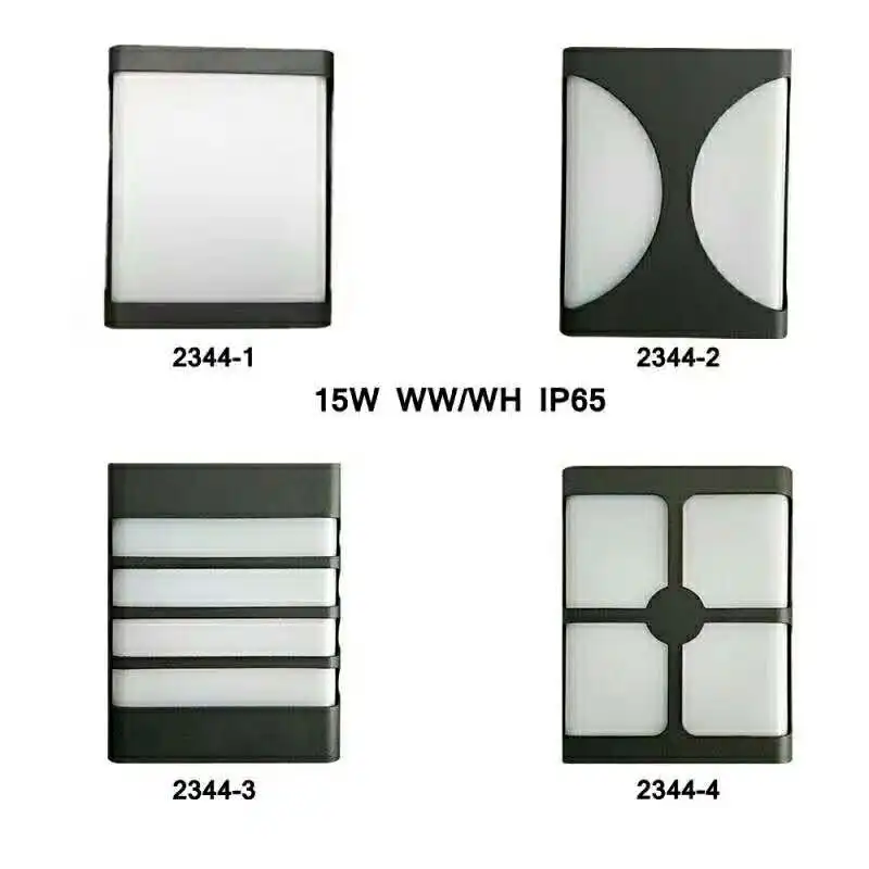 Kenlux 15W Plastic four styles Led Wall Light Energy-saving Waterproof Indoor Outdoor Porch LED Wall Lamp 120-265V Garden Light