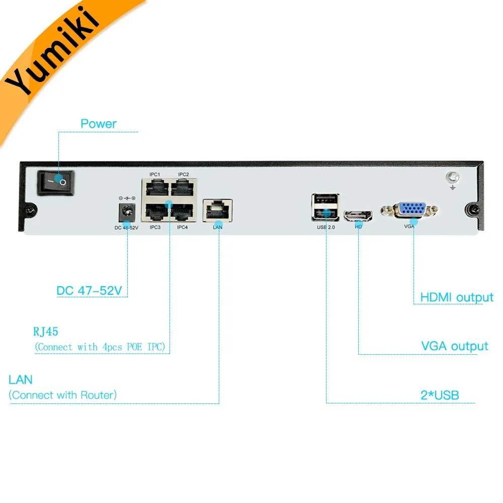 Сетевой видеорегистратор 16CH 1080P 4ch POE 1 SATA NVR H.265 +/H.265/H.264 CCTV DVR Onvif 2 6 IP камера P2P Cloud