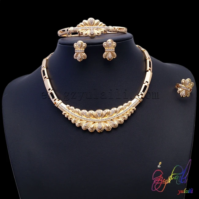 

Yulaili Free Shipping Top Quality Silver-plating Zinc Alloy Ladies Costume Four Jewelry Sets