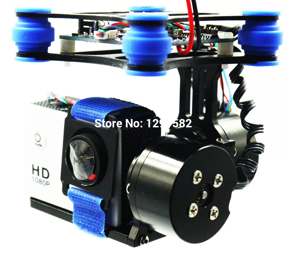 

RTF Brushless 2 Axis Gimbal board with 2208 or 2804 Motors CNC ALU Metal For SJ4000 Gopro 3 4 for Quadcopter